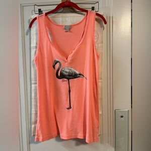 GUESS Coral Flamingo Print Women's Tank Top